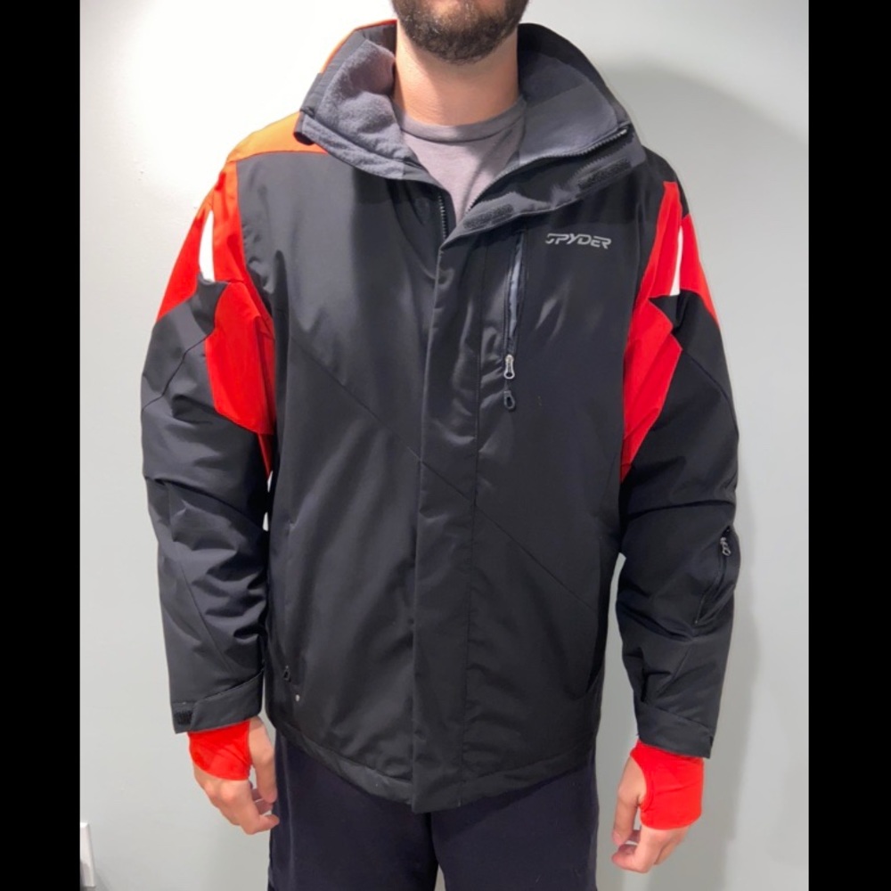 Spyder Ski Jacket Black & Red Men’s